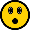 Verdutztes Emoticon - Bildsymbol - Strichgesicht