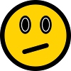 Neutrales Emoticon - Bildsymbol - Strichgesicht