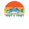 Retro Striped Bass T-Shirt