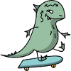 Skateboard Dino