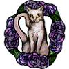 White Cat Purple Rose