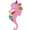 seepferdchen,bunt,regenbogen,bunt