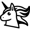 Süßes Einhorn im Comicstil