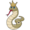 Serpent comme roi avec couronne
