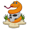 Snake with skull