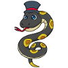 Serpent avec chapeau