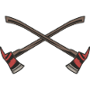 Fire brigade axes crossed