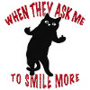 Chat maléfique drôle disant majeur