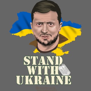 Selenskyj T-Shirt Design Stand with Ukraine