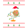 Lustiges Huhn Weihnachten