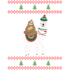 Christmas llama and sloth