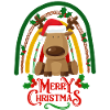 Christmas sweet moose kawaii
