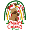 Christmas sweet moose kawaii