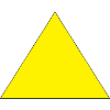 Triangle yellow shape simple