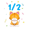Demi-année 6 mois d’anniversaire chat