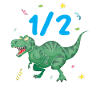 Demi-année 6 mois Anniversaire Dinosaure