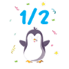 Demi-année 6 mois Anniversaire Pingouin
