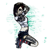 Roller Quad Goth Girl