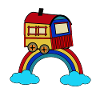 heavenly living trailer rainbow hippie