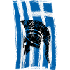 Drapeau Grèce Casque Sparte
