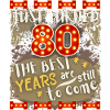 80th birthday 80 years old vintage design, saying