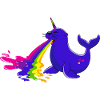seehund,regenbogen,kotzender seehund,robbe,einhorn