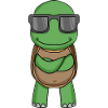 Turtle with sunglasses