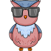 cool owl with sunglasses