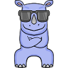 cool rhino - rhino with sunglasses