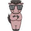 Pferd mit Sonnenbrille