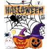 Halloween Ghosts Spider Pumpkin Style