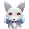 Cute white fox