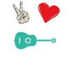 Peace Love Soprano Ukulélé Instrument