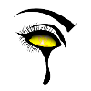 Logo radioactif dans l'oeil
