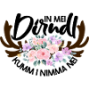 Blumenmuster mit Hirschgeweih