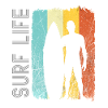 Surfeur au look rétro