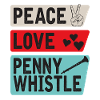 Peace Love Penny Whistle Instrument