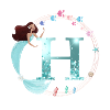 Customizable Monogram H Mermaid