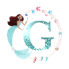 Customizable Monogram G Mermaid
