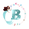 Customizable Monogram B Mermaid