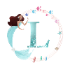 Customizable Monogram L Mermaid