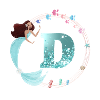 Customizable Monogram D Mermaid