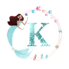 Monogramme personnalisable K Sirène