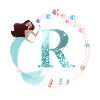 Monogramme R Sirène personnalisable