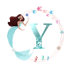 Customizable Monogram Y Mermaid