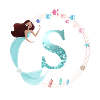 Customizable Monogram S Mermaid