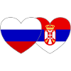 Russie Serbie Drapeau Cœur