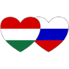 Hongrie Russie Drapeau Cœur