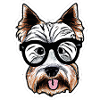 Hipster Terrier dog lovers