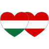 Hungary Austria Flag Heart